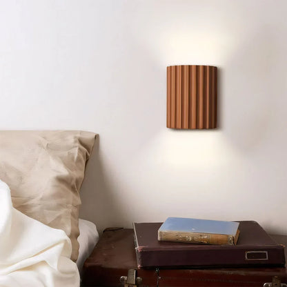 Geribbelde hars wandlamp in boho-stijl voor binnen