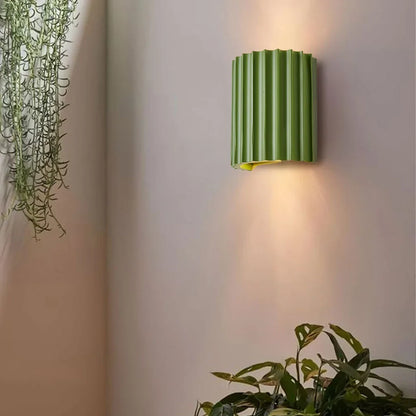 Geribbelde hars wandlamp in boho-stijl voor binnen