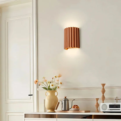 Geribbelde hars wandlamp in boho-stijl voor binnen