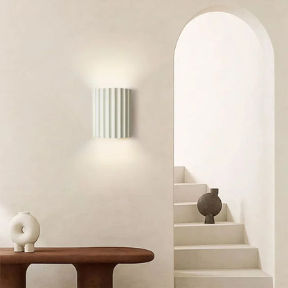 Geribbelde hars wandlamp in boho-stijl voor binnen