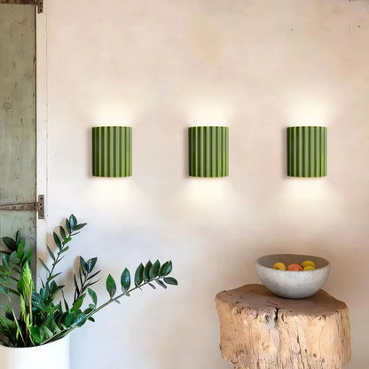 Geribbelde hars wandlamp in boho-stijl voor binnen