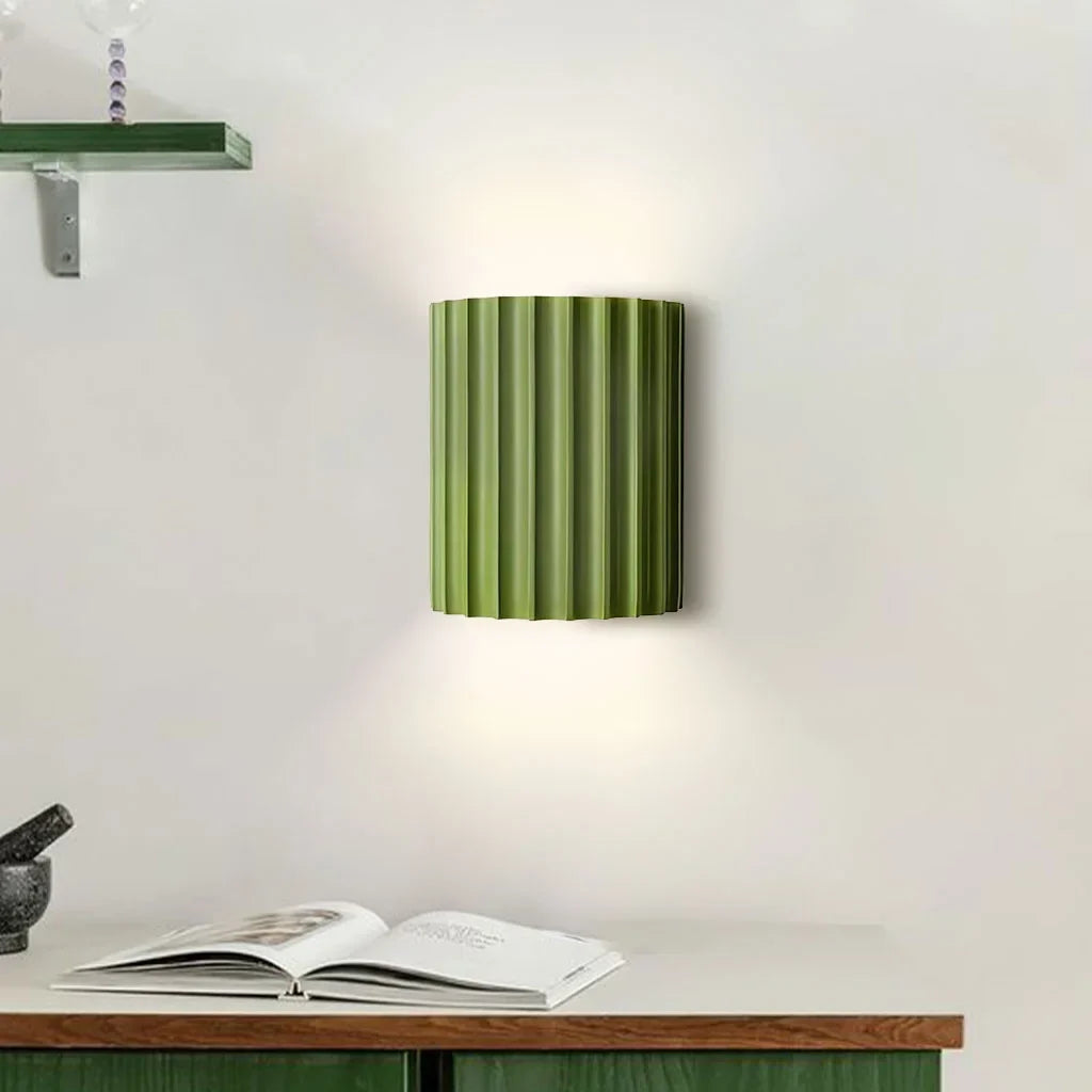 Geribbelde hars wandlamp in boho-stijl voor binnen