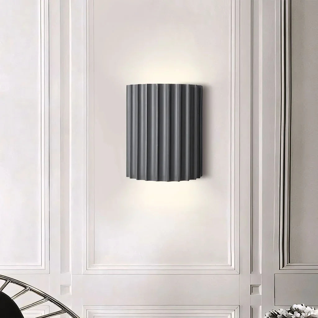 Geribbelde hars wandlamp in boho-stijl voor binnen