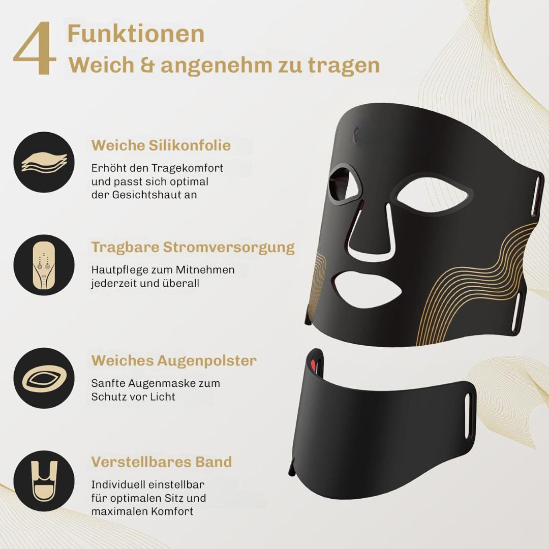 HautGlow™ LED Gezichtsmasker – Roodlicht Therapie voor Stralende Huid