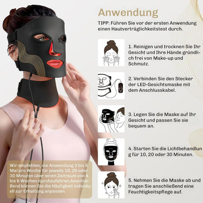 HautGlow™ LED Gezichtsmasker – Roodlicht Therapie voor Stralende Huid