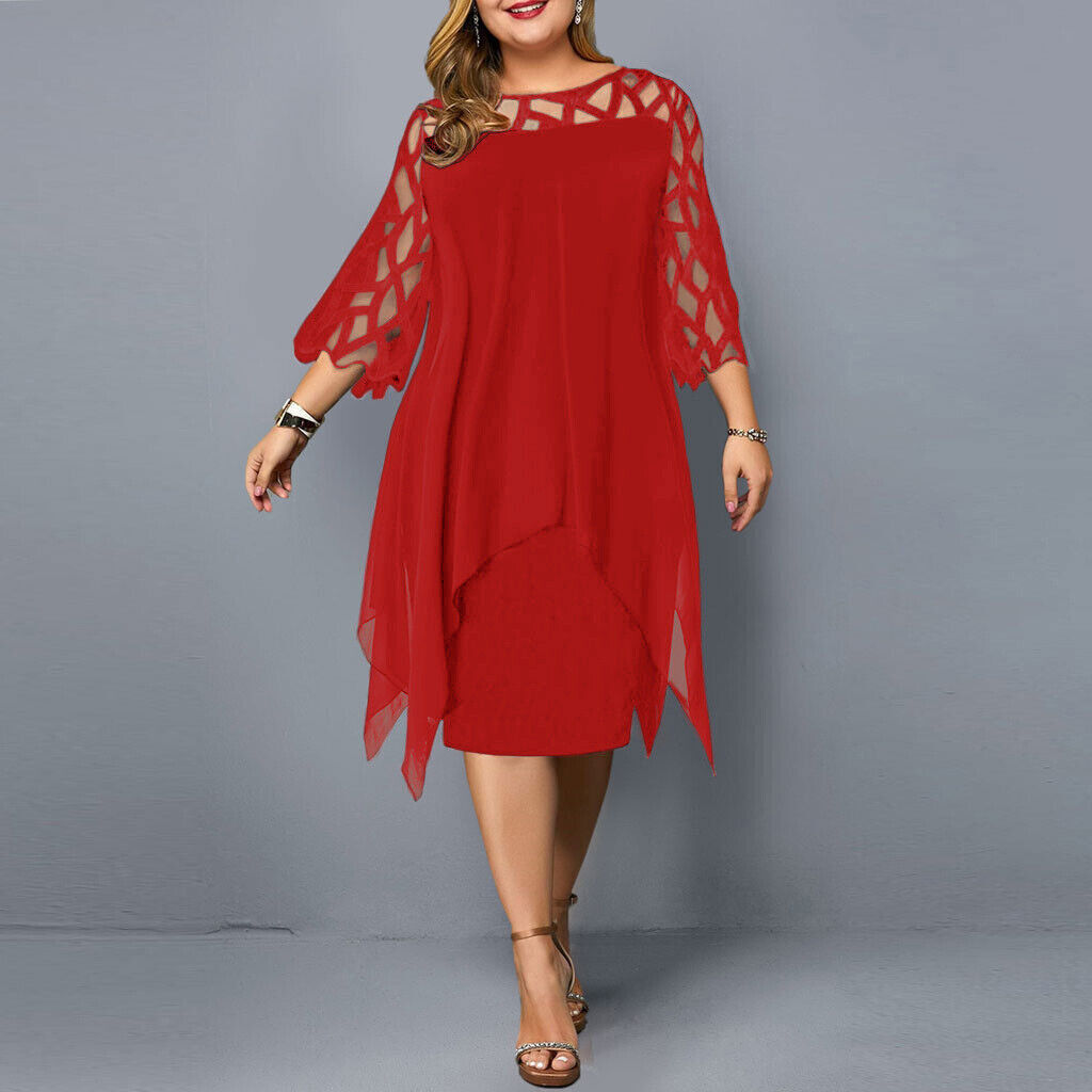 Lea™ – Dames midi-jurk met elegant kant [50% Korting]