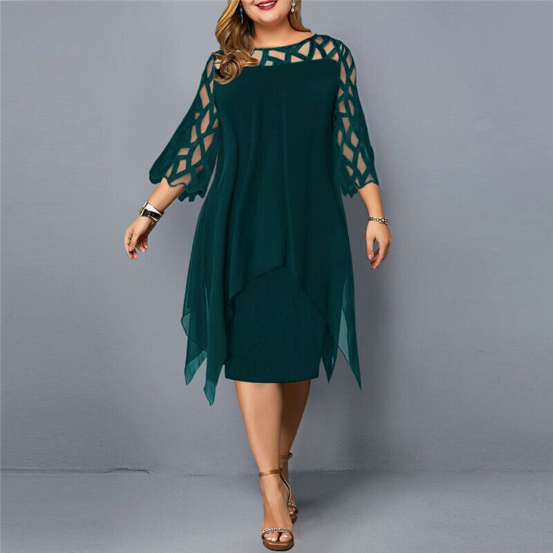 Lea™ – Dames midi-jurk met elegant kant [50% Korting]
