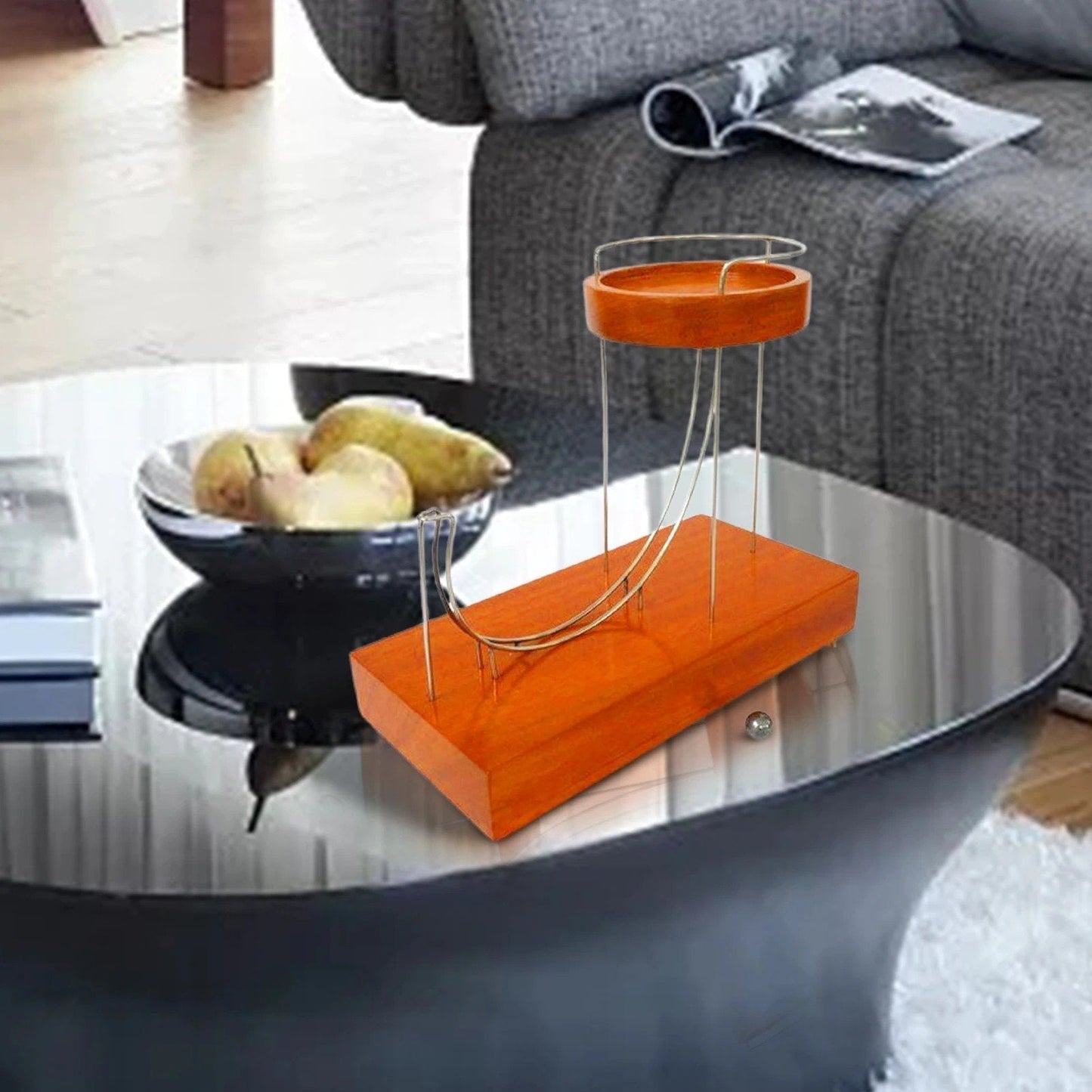MomentumArt™ – Kinetische Sculptuur van Hout & Staal voor Thuis of Kantoor