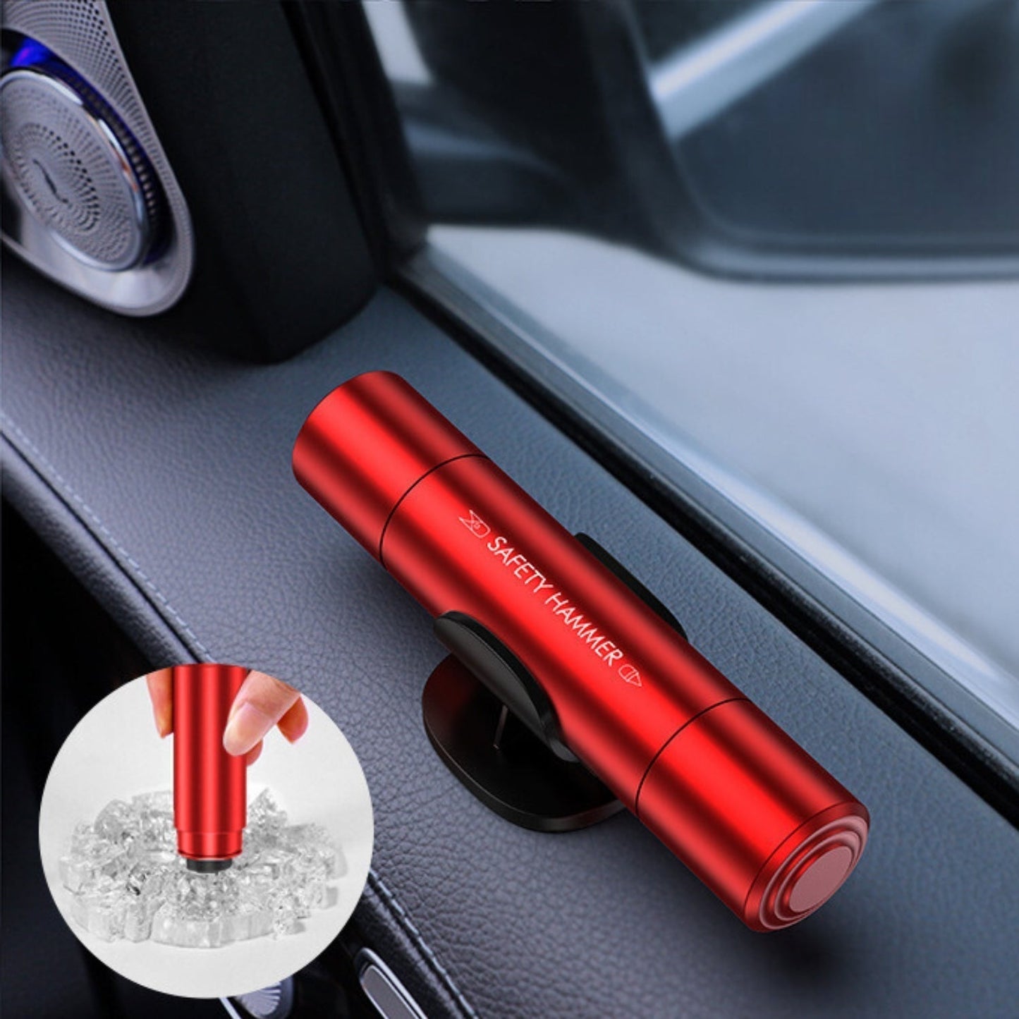 Safekey™ 2-in-1 Glasbreker & Gordelsnijder – Noodhulp voor in de Auto
