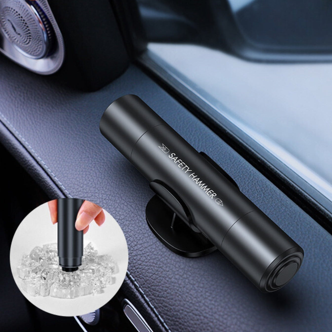 Safekey™ 2-in-1 Glasbreker & Gordelsnijder – Noodhulp voor in de Auto