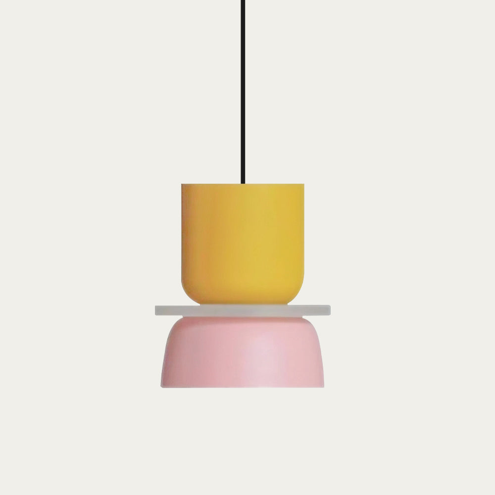 Noordse hanglamp met kleurblok-design voor moderne ruimtes