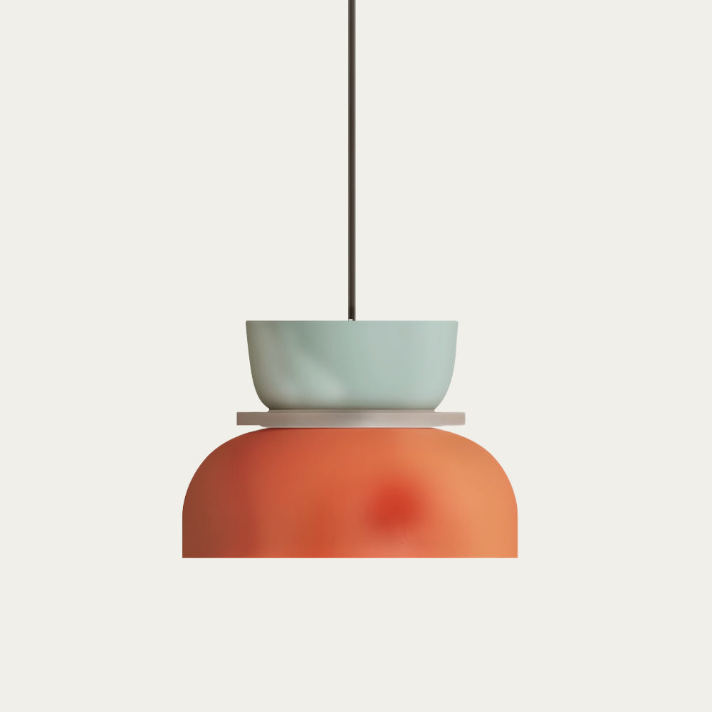 Noordse hanglamp met kleurblok-design voor moderne ruimtes