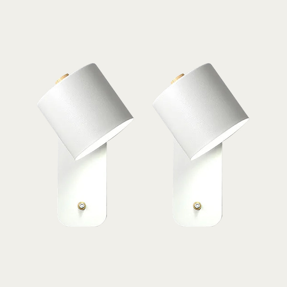Zwenkbare cilindrische wandlamp met 180° rotatie voor leeslicht