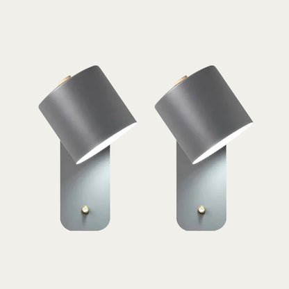 Zwenkbare cilindrische wandlamp met 180° rotatie voor leeslicht