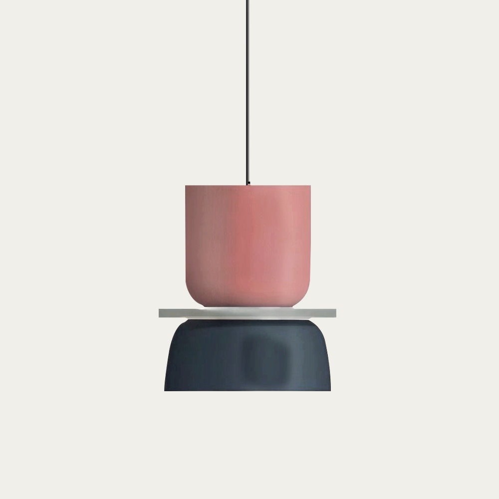 Noordse hanglamp met kleurblok-design voor moderne ruimtes