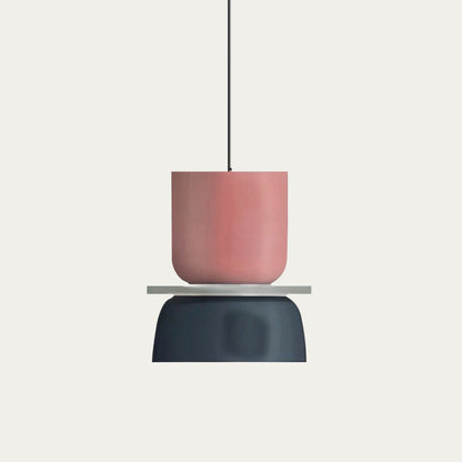 Noordse hanglamp met kleurblok-design voor moderne ruimtes