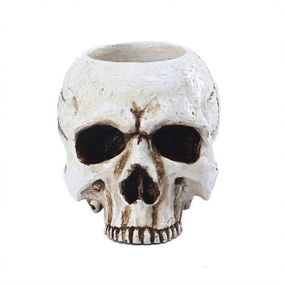 Kaarsenhouder van hars – Schedel decoratie voor Halloween & Gothic