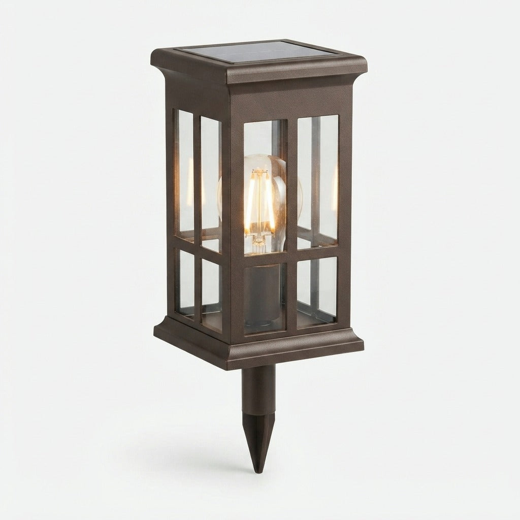 Tuinlamp Lantaarn-Design met Gloeidraad-LED – Set van 2