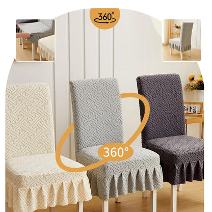 LuxuraSoft™ Stoelhoezen Eetkamer – Set van 4 | Elegant & Beschermend