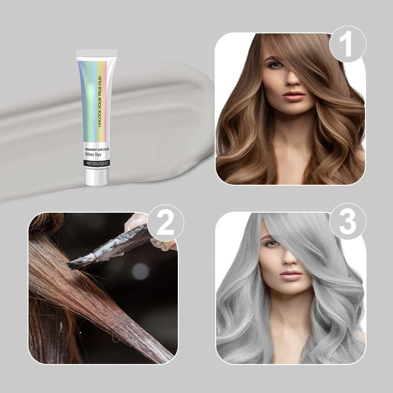 SilverLuxe™ Zilveren Haarverf zonder Ammoniak – Intensieve Glans [1+1 Gratis]