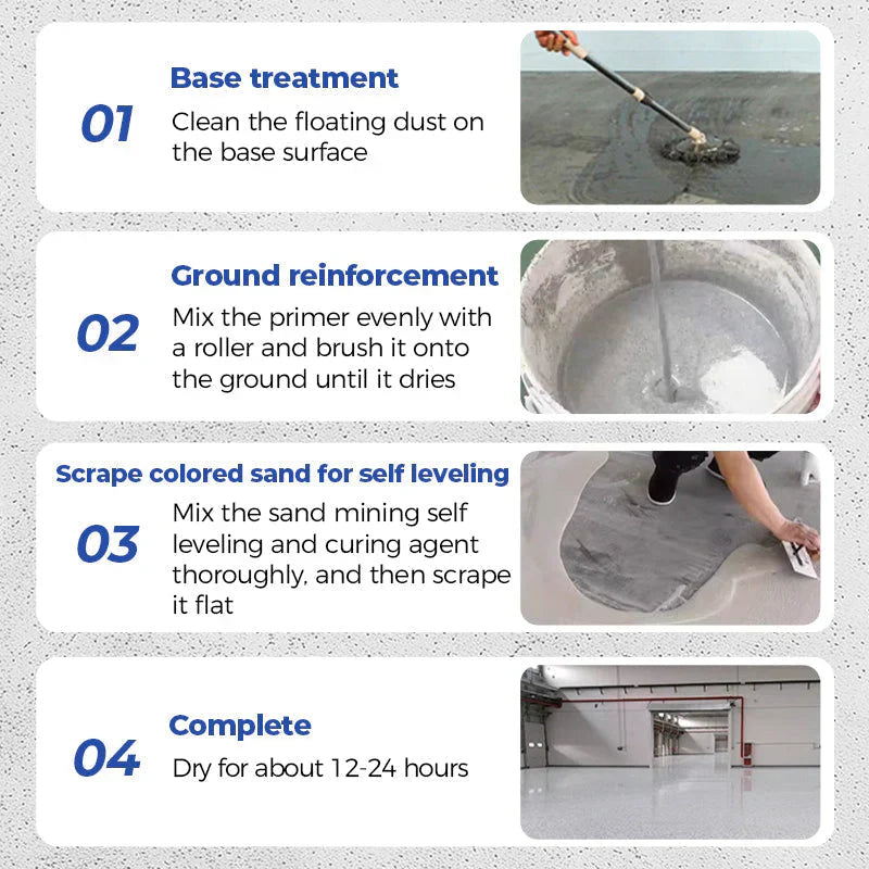 50% korting | MarbleShine™ - Slipvaste, waterbestendige epoxy vloercoating [Laatste dag korting]