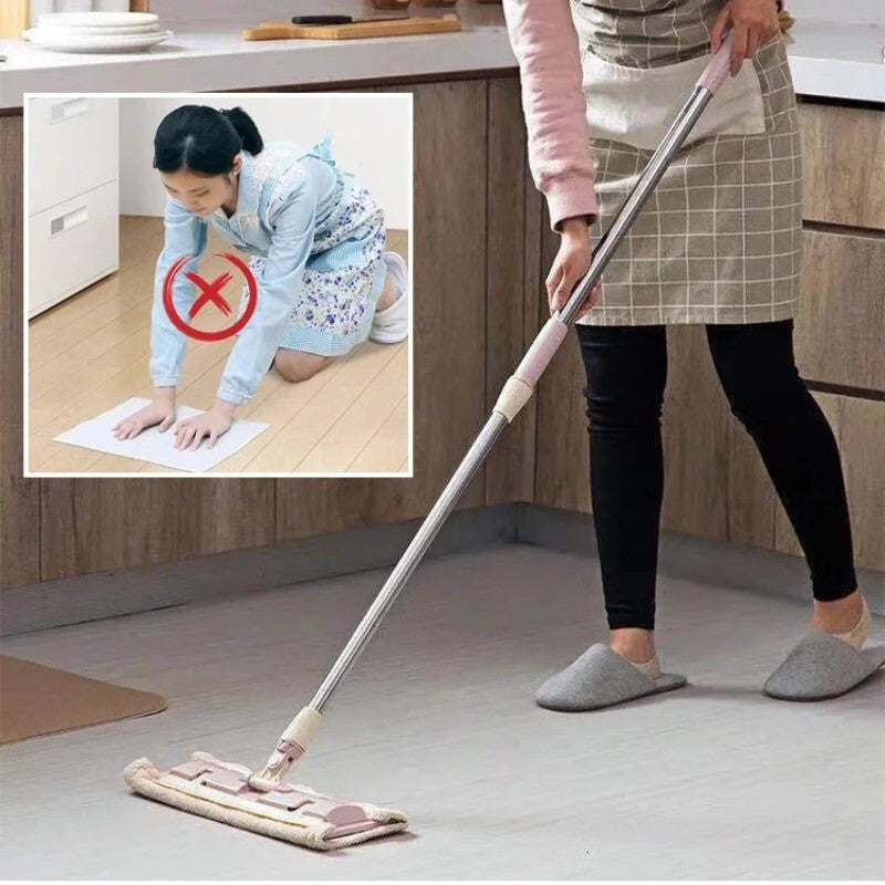 Mopmate™ – Vlakmop met roestvrijstalen steel en herbruikbare, wasbare doeken [50% Korting]