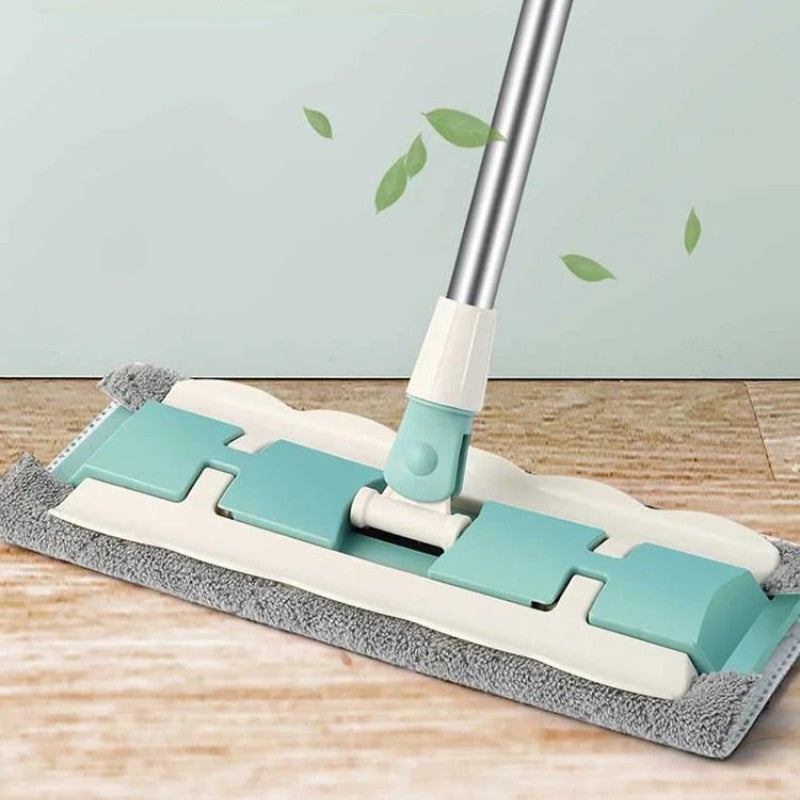 Mopmate™ – Vlakmop met roestvrijstalen steel en herbruikbare, wasbare doeken [50% Korting]