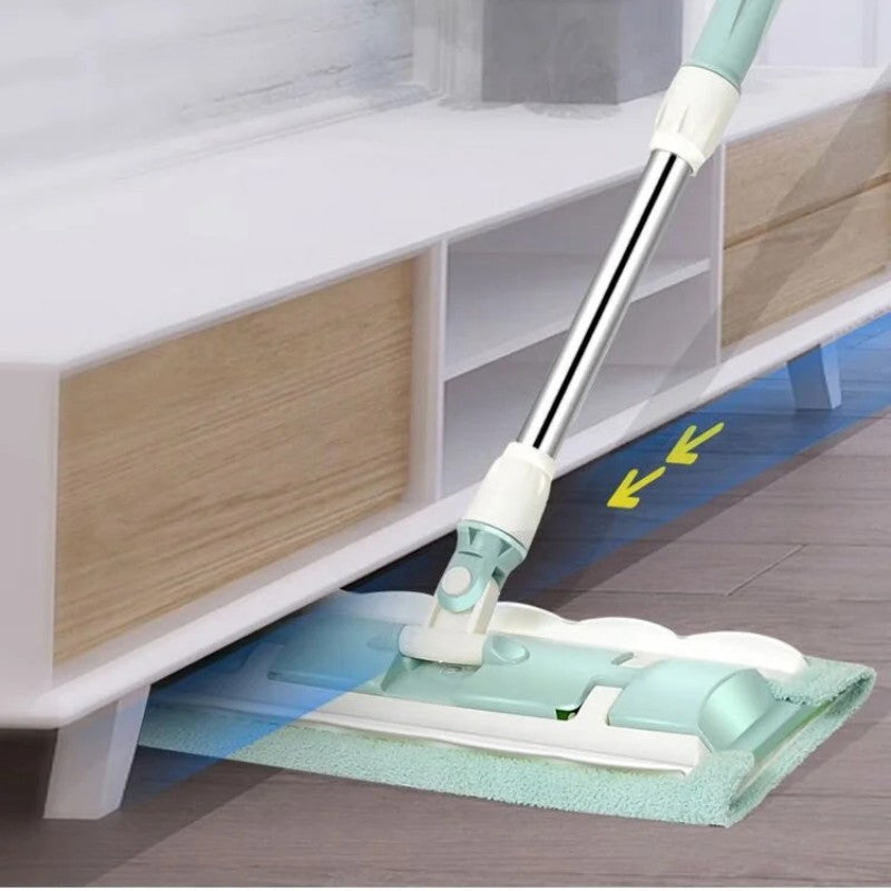 Mopmate™ – Vlakmop met roestvrijstalen steel en herbruikbare, wasbare doeken [50% Korting]