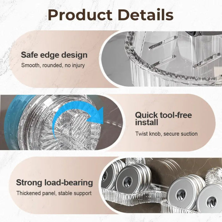 CrystalSpace™ – Houdt zware verzorgingsproducten betrouwbaar en veilig op hun plaats [50% Korting]