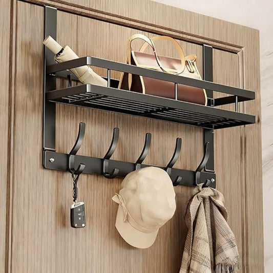 CleanDoor™ Deurorganizer met Haken & Mand – Zonder Boren