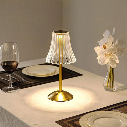Draadloze tafellamp met touch-dimmer en accu in retro-design