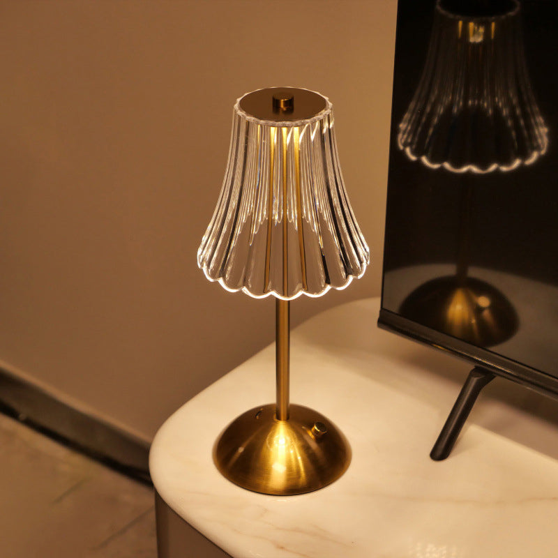 Draadloze tafellamp met touch-dimmer en accu in retro-design