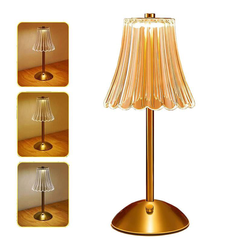 Draadloze tafellamp met touch-dimmer en accu in retro-design