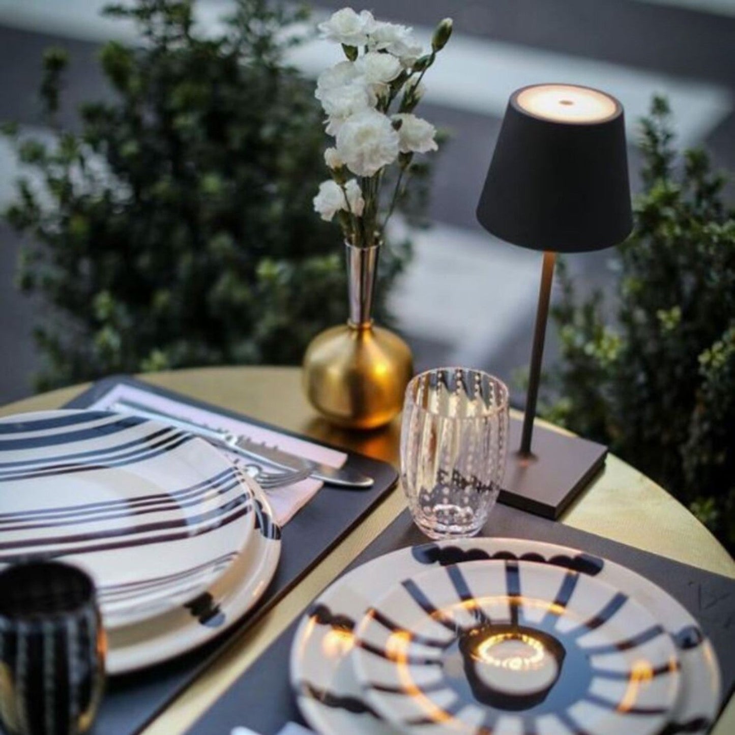 Draadloze LED-tafellamp met touch-dimmer en USB-C accu