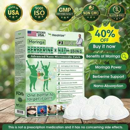Berberine NAD+™ – 10-in-1 Nano Microneedle Patch voor dagelijks gebruik Resultaten [50% Korting]