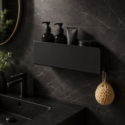 Wandplank badkamer van aluminium – open, stabiel, wandgemonteerd