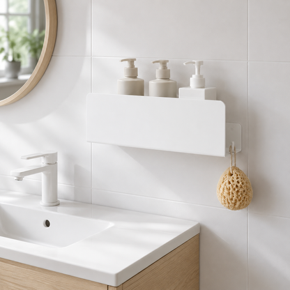 Wandplank badkamer van aluminium – open, stabiel, wandgemonteerd