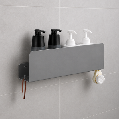 Wandplank badkamer van aluminium – open, stabiel, wandgemonteerd