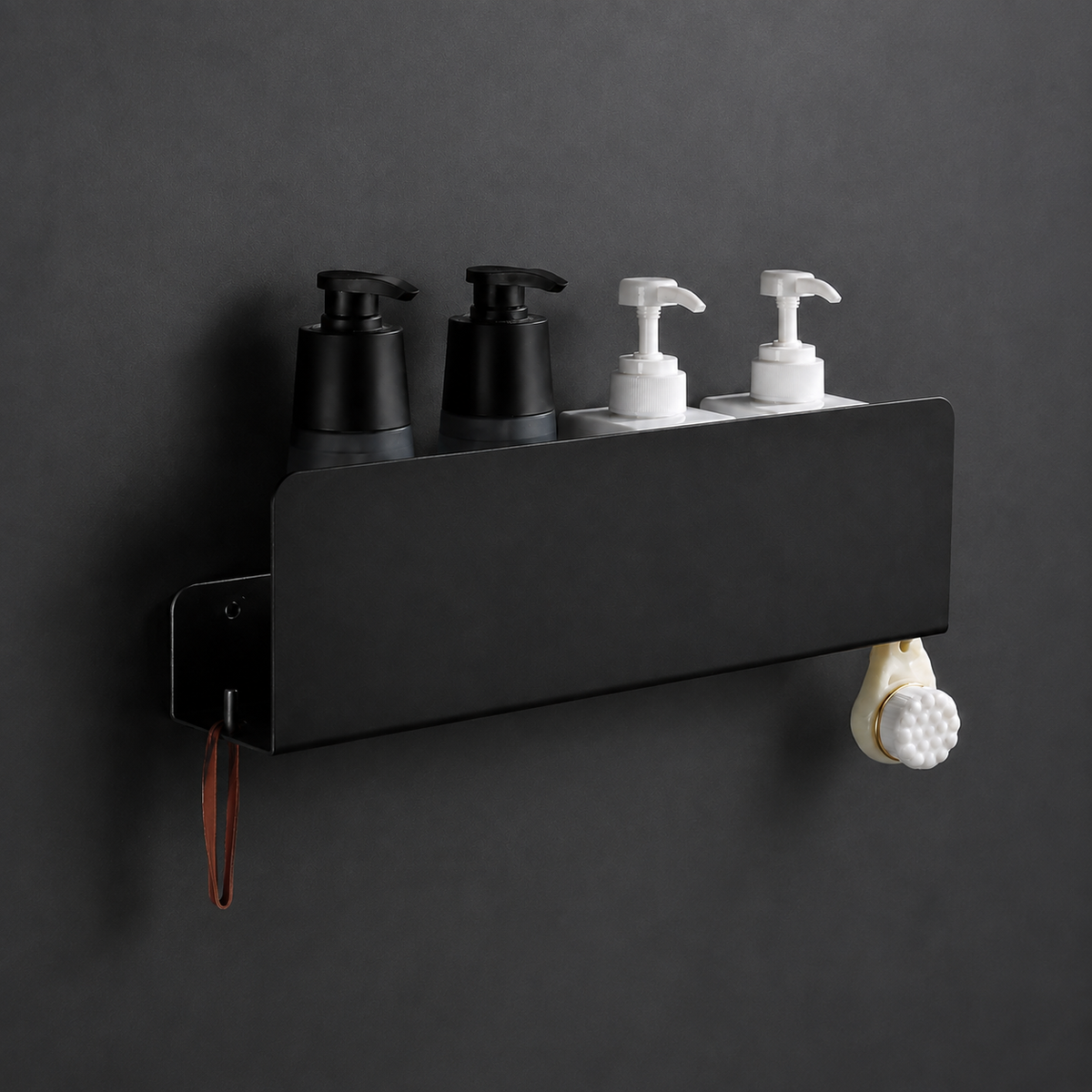 Wandplank badkamer van aluminium – open, stabiel, wandgemonteerd